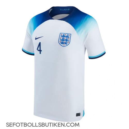 England Declan Rice #4 Replika Hemma matchkläder VM 2022 Korta ärmar